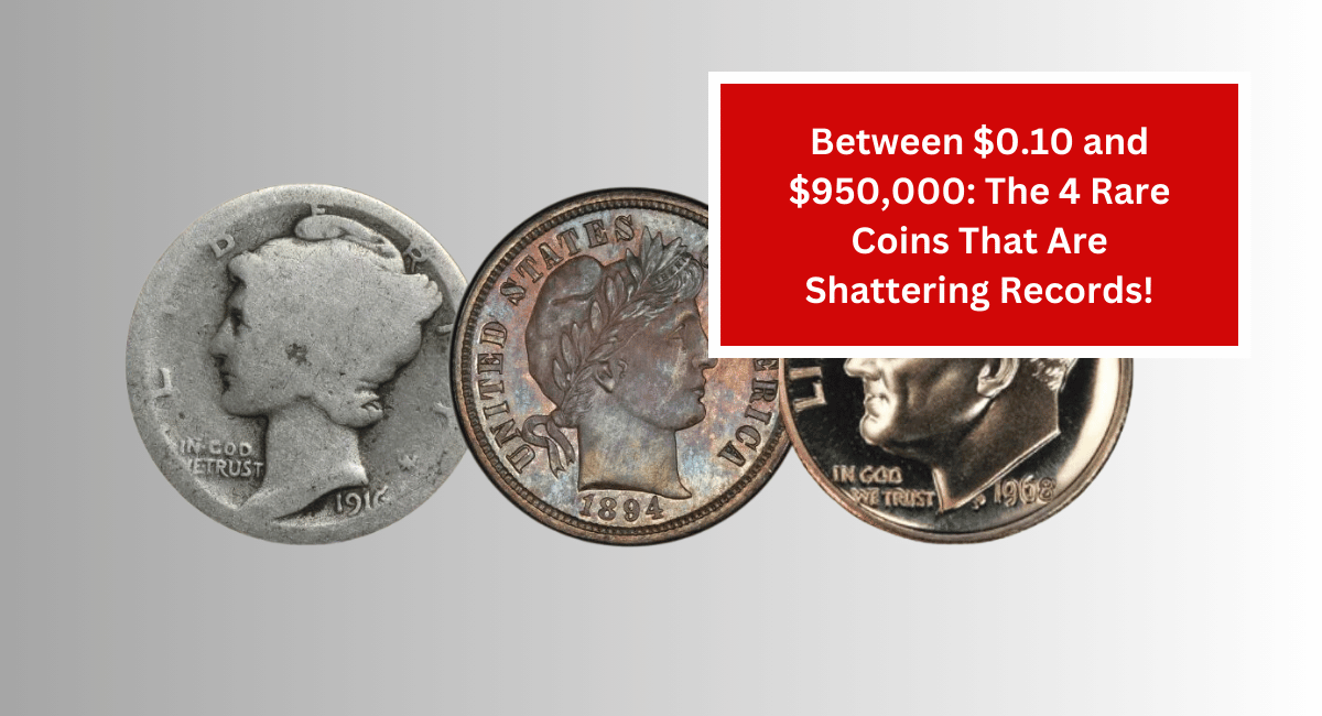 Between $0.10 and $950,000: The 4 Rare Coins That Are Shattering Records!